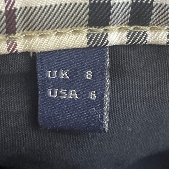 Burberry Corduroy Pants Black Nova Check Side Stripe Size 6 - Picture 10 of 12